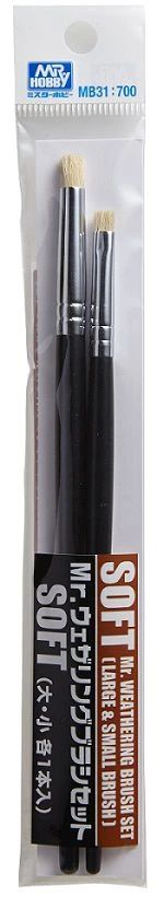 Bandai MB31 Mr. Weathering Brush Set Soft