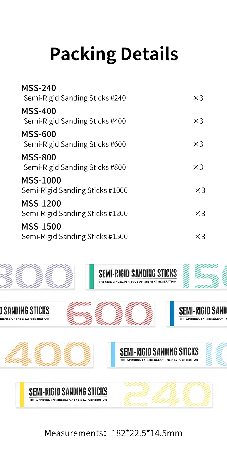 DSPIAE Semi-Rigid Sanding Sticks - Image 6