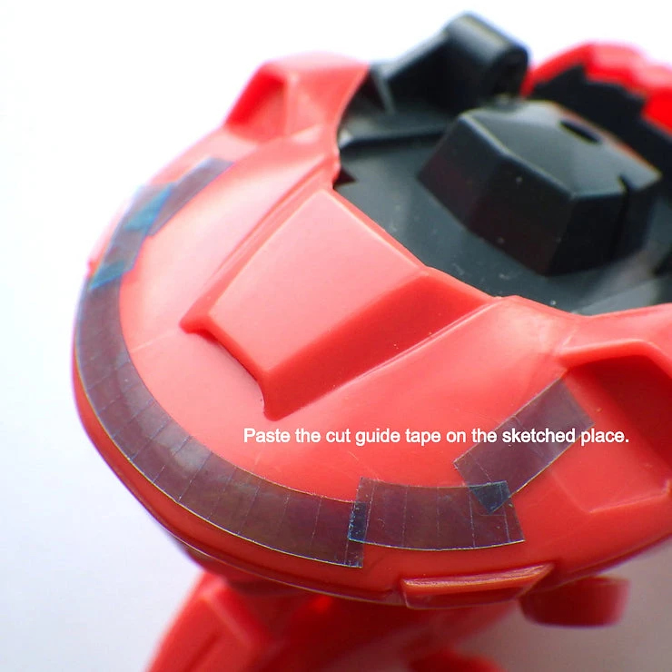 Gunprimer PLG2 Panel Line Guide Curved Line 3mm (1 Sheet) - Image 4