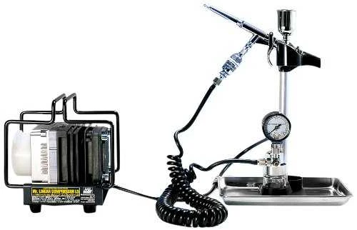 Bandai PS306 L5 Compressor W/ PS290 Airbrush And PS243 Regulator IV, GSI Airbrush