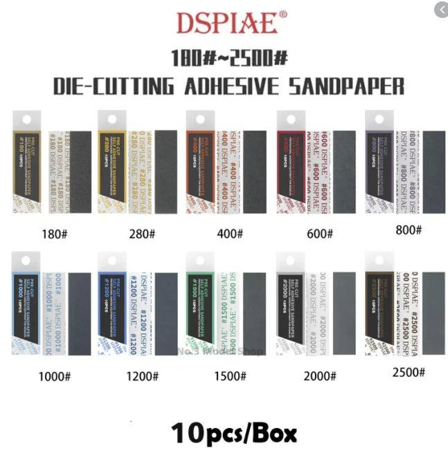 DSPIAE 180#~2500# DIE-CUTTING ADHESIVE SANDPAPER