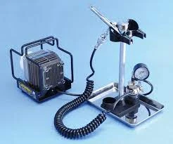 Bandai PS305 L5 Compressor W/ PS289 Airbrush And PS243 Regulator IV, GSI Airbrush