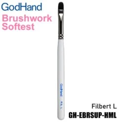 GodHand EBRSUP-HML Brushwork Softest Hobby Filbert Paint Brush Long W/ Cap