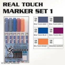 N/A GMS112 Gundam Real Touch Marker Set 1 (6 Colors Pen)